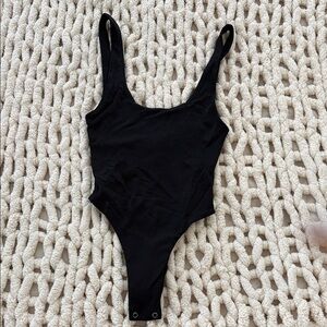 Because of Alice BOA Black Bodysuit
